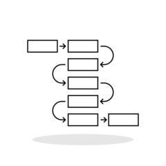 Obraz premium Task analysis icon in flat style. Tactical plan symbol for your web site design, logo, app, UI Vector EPS 10.