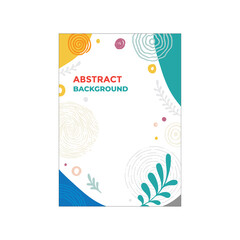 Abstract background with hand drawn elements. A4 format cover design template for book, report, notebook, album, brochure, magazine, flyer, booklet. Part of set.