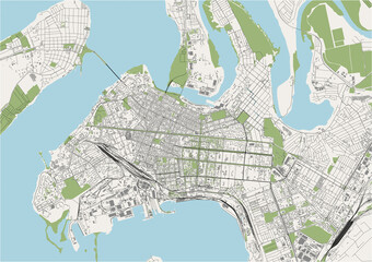 Fototapeta premium map of the city of Mykolaiv, Ukraine