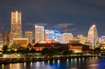 Naklejka premium 横浜ベイエリア 夜景