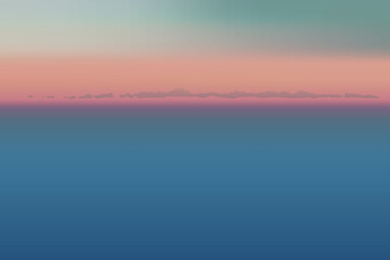 The natural background of the sunrise in front of the water space, the lake or the sea