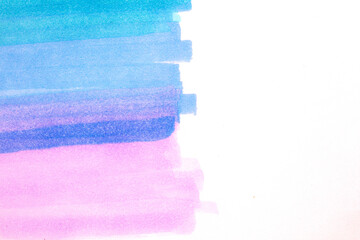 Abstract stripes texture marker in cool colors. Hand-drawn.