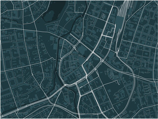 map of the city of Chemnitz, Germany