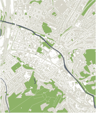 map of the city of Hagen, Germany