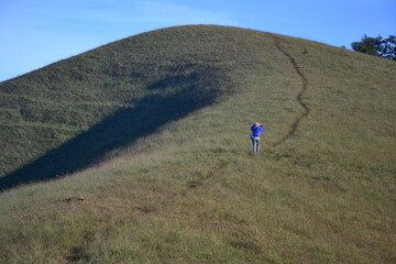 hiking in the mountains