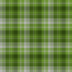 Seamless pattern in green and gray colors for plaid, fabric, textile, clothes, tablecloth and other things. Vector image.