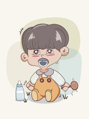 child playing with a toy