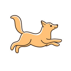 Schipperke dog. Cute dog character. Vector illustration in cartoon style for poster, postcard.