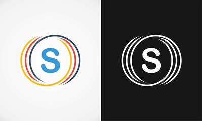 letter S circle business template vector logo