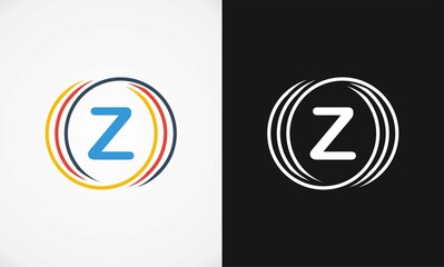 letter Z circle business template vector logo