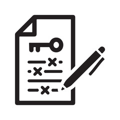 Keywords icon. Vector and glyph