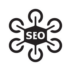 Seo planning icon. Vector and glyph