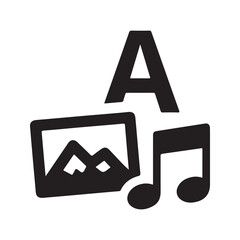 Web content icon. Vector and glyph