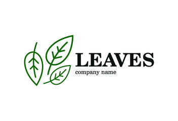 Leaves Logo Template. Leaves silhouette. Modern vector sign. Premium quality illustration logo design concept. Bio. Ecology