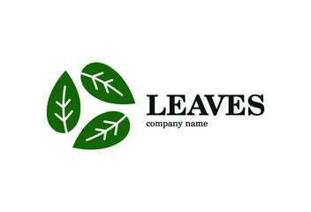 Leaves Logo Template. Leaves silhouette. Modern vector sign. Premium quality illustration logo design concept. Bio. Ecology