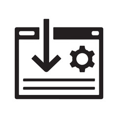 Landing page icon. Vector and glyph