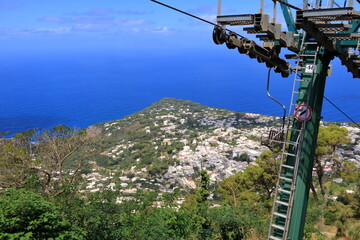 View over anacapri town taken from chairlift