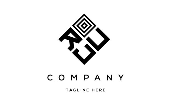 RUJ three latter logo design
