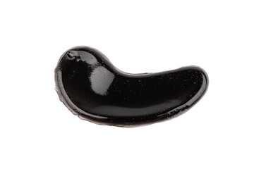 Black Gel eye patches, collagen masks for skin under eyes, isolated on white background