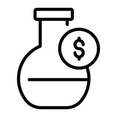 market search outline icon, business and finance icon.