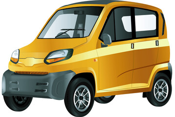 Indian Small Car Taxi four wheeler Auto quadricycle