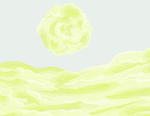 vector abstract desert sun illustration, wallpaper and background