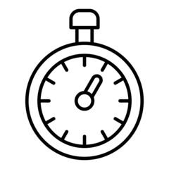 Timer Vector Outline Icon Isolated On White Background