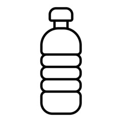 Water bottle Vector Outline Icon Isolated On White Background