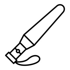 Traffic Control Vector Outline Icon Isolated On White Background