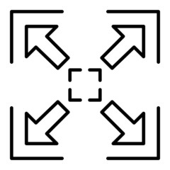 Full screen Vector Outline Icon Isolated On White Background