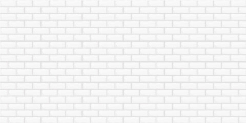 Abstract background white color brick wall building wallpaper backdrop retro pattern seamless vector illustration