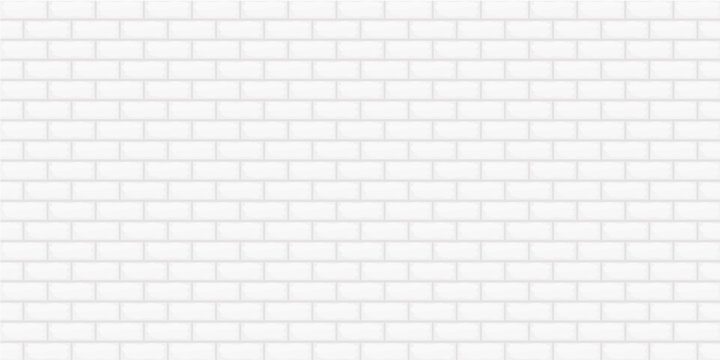 Abstract background white color brick wall building wallpaper backdrop retro pattern seamless vector illustration