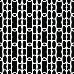 Seamless vector pattern in geometric ornamental style. Black  ornament