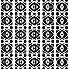 Seamless vector pattern in geometric ornamental style. Black  ornament