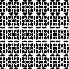 Seamless vector pattern in geometric ornamental style. Black  ornament
