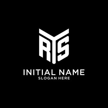 RS mirror initial logo, creative bold monogram initial design style
