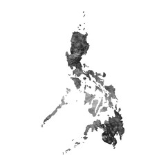 Old abstract grunge map of Philippines with ancient map and letters on white background. Vector EPS 10.