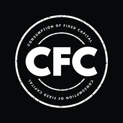 CFC - Consumption of fixed capital acronym, business concept background