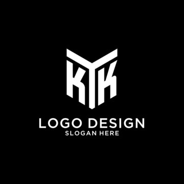 KK mirror initial logo, creative bold monogram initial design style
