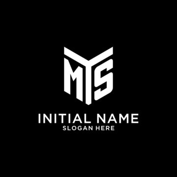 MS mirror initial logo, creative bold monogram initial design style