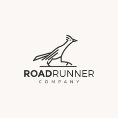 Roadrunner logo design vector illustration