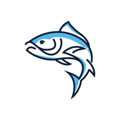 Tuna fish logo design, fish logo vector illustration