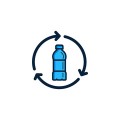 Recycle bottle logo vector icon symbol illustration