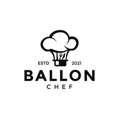 Balloon chef logo, an for logo restaurants, bistros, bakeries