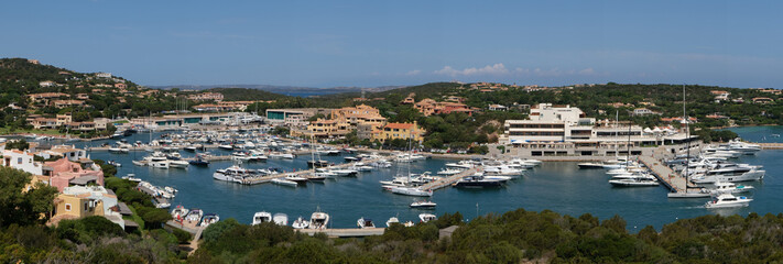 port of the village of Porto Cervo - sardinia - travel destination.