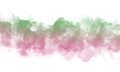 Pink and green watercolor scribble texture. Abstract watercolor on a white background. Pink and green abstract watercolor background.