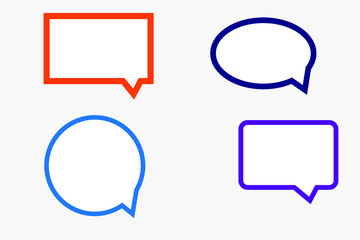 set of speech bubbles