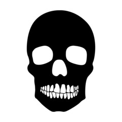 Human skull skeleton. Vector pictogram.