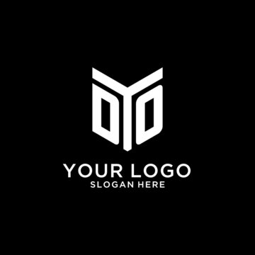 DO mirror initial logo, creative bold monogram initial design style