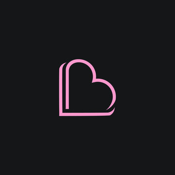 LB initial Love Pink logo excluisve design inspiration